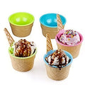 Best Seller  Eco-friendly Bpa-free Children's Bowls Ice Cream Mixing Bowl Tableware with Spoon Double Layer Plastic Hot Sale
