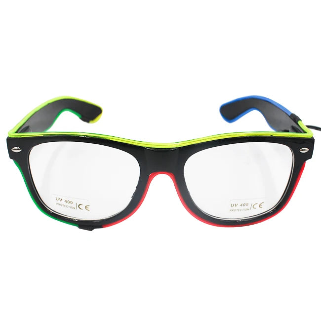 2025 Best Selling Flashing Led EL Glasses Light up Sunglasses