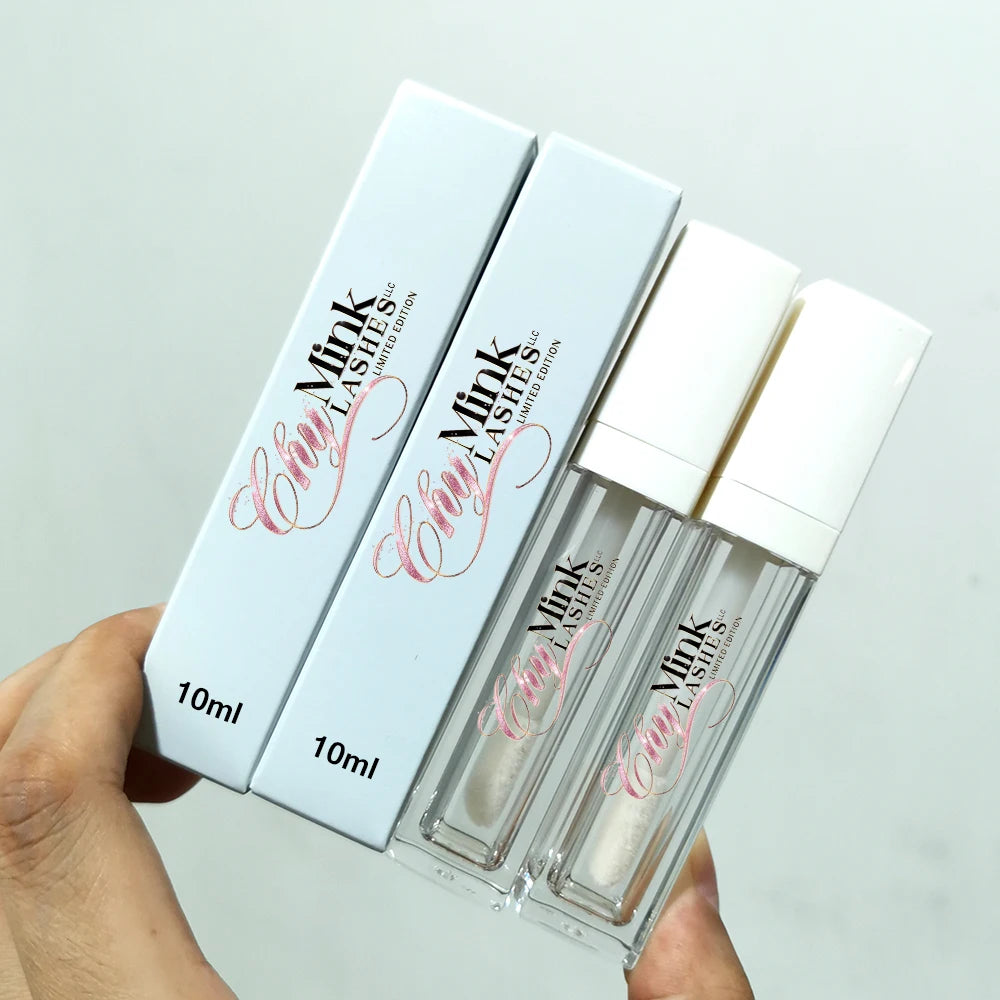 Wholesale Custom 10ML Empty White Lipgloss Packaging Luxury Liquid Lipstick Packaging Lip Gloss Containers Tube With Big Brush