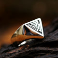 SS8-749R Steel Soldier Stainless Steel Split Triangle Ring Fashion Men's Ring Fashion Biker High Quality Jewelry Gift
