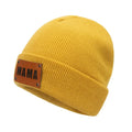 Autumn Winter Good Quality MAMA Letter Solid Color Soft Keep Warm Knitted Beanie