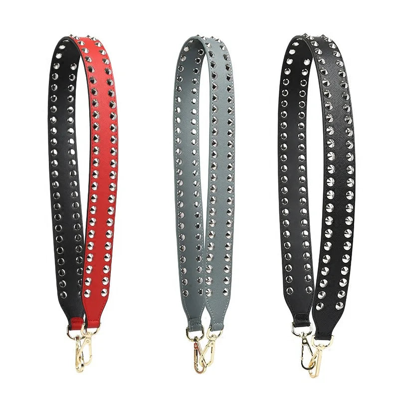 Deepeel ZP031 4CM Wide Shoulder Strap Women's Bag Accessories Solid Rivets Bag Strap