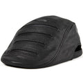 H588B Leather Hat Style Sheepskin Hats Middle Age Men Genuine Leather Cap  Octagonal Leather Hat