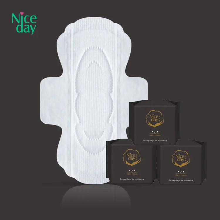 For Niceday 100% Organic Cotton Sanitary Napkins Regular and Breathable Free Customizable Samples