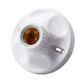 Round E27 White LED Lamp Holder Bulb Holder Base Lamp Holder Socket Adapter Housing