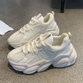 Women's New Solid Colour Fashion Thick Bottom Shoes Wear-resistant Non-slip Ladies Sports Shoes Retro Trend Ladies Casual Shoes
