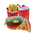 UFBemo Custom Teddy Poodle Hamburger Family Bucket Plush Squeak Chew Dog Toys