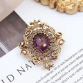 Retro Palace Luxury Purple Treasure Women's Suit broochFashion Corsages