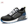 RTS Steel Toe PU Sole Safety Shoes CE Certification Anti-impact Puncture Proof Work Shoes Pig Leather Steel Fabric Safety Shoes