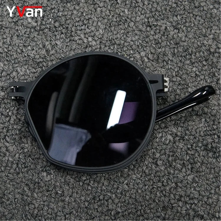 Yvan OEM Premium Polarized Folding Fashion Unisex Metal Frame Adult Sunglasses