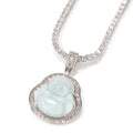New Style Religious Jewelry Agate Necklace Pendant Iced Out Cubic Zircon Colorful Maitreya Buddha Pendant Necklace for Women