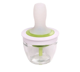 BBQ Silicone Food Grade Oil Brush Outdoor Barbecue Brush Oil Bottle Set Glass Brush Oil Pot
