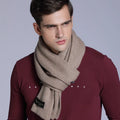 Custom Designer Pashmina Pure Cashmere Knitted Scarves Winter Knit Vicose Cotton Wool Cashmere Mens Scarf