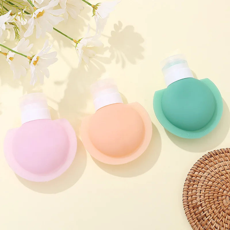 Amigo CXTSB6 3oz Leak Proof Squeezable Silicone Travel Bottles Set Refillable Containers for Shampoo Conditioner Lotion