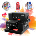 Full Automatic A4 Bottle Pen Phone case Uv Flatbed Printer Mini Inkjet Print Head L805 Cylinder Wood Glass UV with Free Software