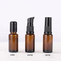 Thick Empty Cosmetic Packaging 15ml Amber Brown Spray Pump Dropper Essential Oil Glass Cosmetic Bottle