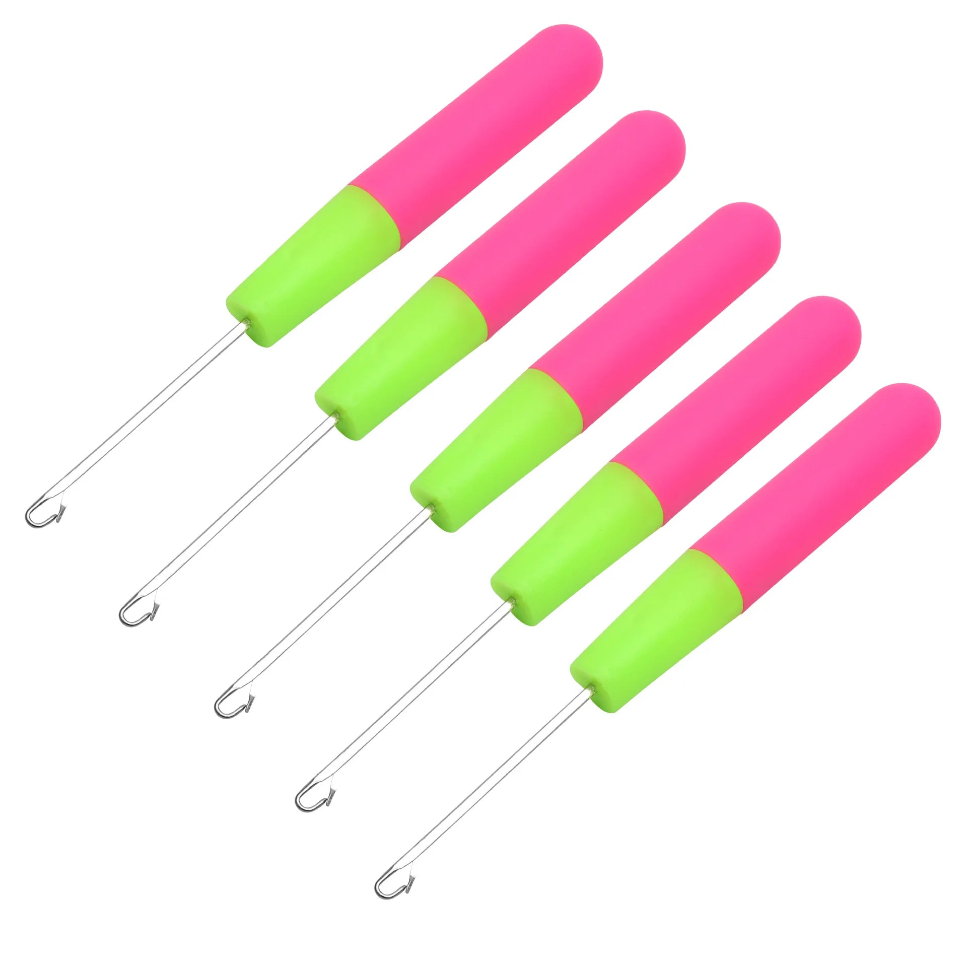 FX-HT16 Wholesale Hair Extension Tool Large Plastic Crochet Latch Hook Needle Colorful Hair Braiding Ventilating Knitting Tool