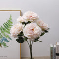 Factory Newest 5 Heads Artificial Peony Bouquet Wholesale 53 cm Length Artificial Flower Wedding Home Decoration