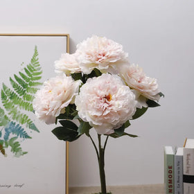 Factory Newest 5 Heads Artificial Peony Bouquet Wholesale 53 cm Length Artificial Flower Wedding Home Decoration