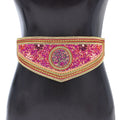 Handmade Bohemian Waist Belt Black Beads Elastic Statement Belly Body Chain Dress Belt Ethnic Jewelry