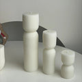 Ins New Geometric Abstract Decorative Striped Art Candle Soy Wax Custom Roman Pillar Scented Candle