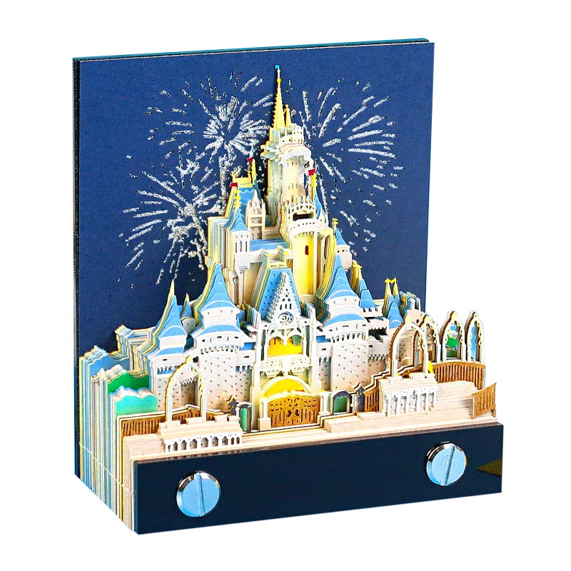 Drop Shipping Harry Magic Castle 3D Memo Pad Custom Calendar Sakura Tree House Luxury Gift Items for Girls Birthday Christmas
