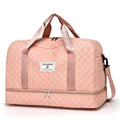 2024 Custom Logo Nylon Folding Storage Bag Waterproof Large Capacity Fitness Yoga Travel Leisure Crossbody Zipper Closure