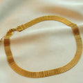 Trendy Jewelry Waterproof Gold Plated 316L Stainless Steel Thick Herringbone Chain Necklace Mesh Chain Choker Necklace Women