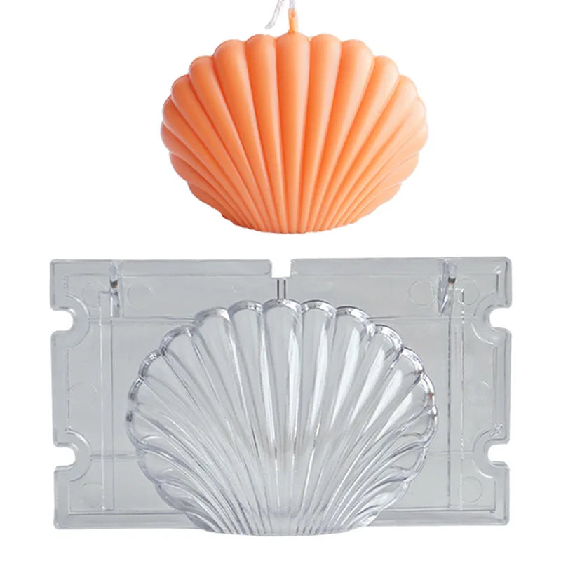 3D Handmade Seashell Scallop Shell Soap Mold Durable Plastic Mold for Making Candles  Acrylic Shell Candle Mold