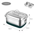 Camping Outdoor Stainless Steel Tiffin Bento Lunch Box for Kid Handle Large Size Double-Layer Divided Compartment Paper Box