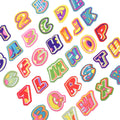 New Arrival Cute Embroidered Patches Wholesale Handmade Cloth Applique Custom Colourful Cartoon Letter Set Embroidery Patch