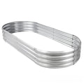 C46 Galvanized Planter Garden Boxes for Vegetables Land Guard Galvanized Raised Garden Bed Kit Oval Large Metal Outdoor Iron