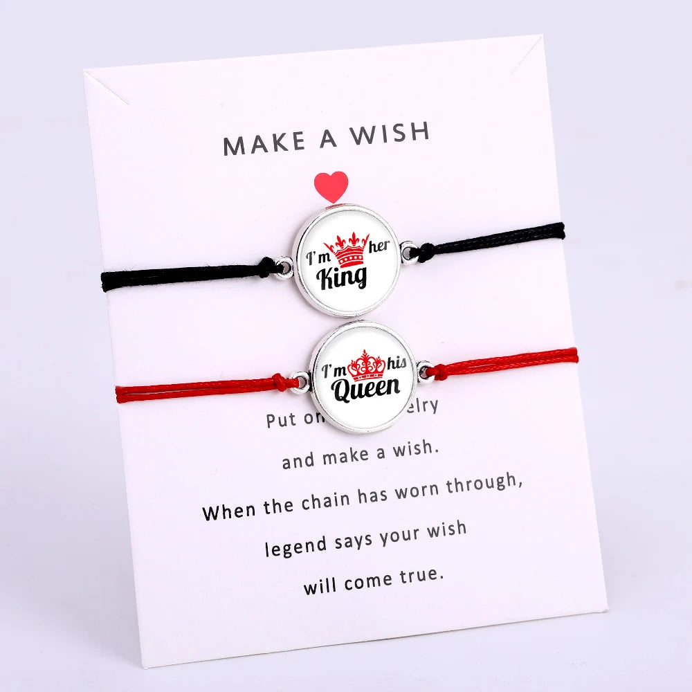 Couple Bracelet Girlfriend Boyfriend Gift You're My Person I'm Your Person I'm Her King His Queen Valentine's Day Gift Bracelets