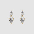 925 Sterling Silver Jewellery Fine Jewelry Women Double Pear Cut CZ Stud Jacket Earrings