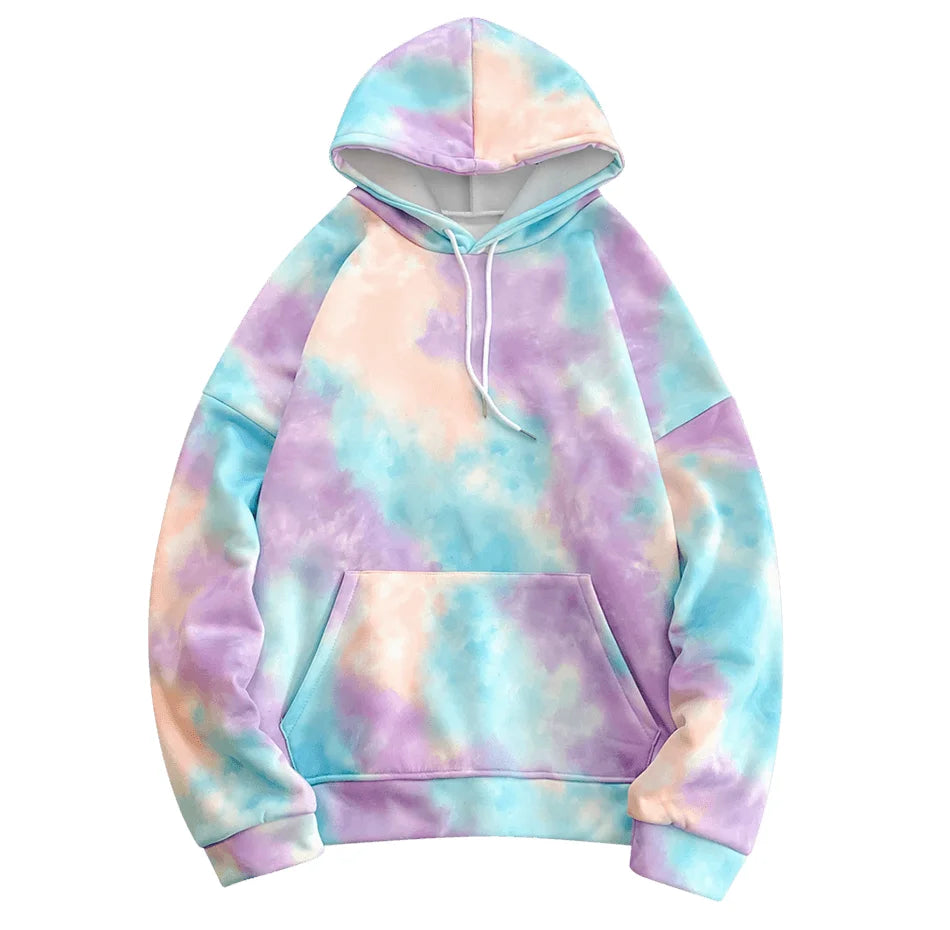 AI-MICH Custom Digital Printing Tie Dye Hoodie 350/410gsm Heavy Thick 50% Cotton 50% Polyester Oversize Pullover for Winter