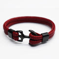 BMZ 2026 Top Layer Genuine Cow Leather Anchor Bracelet DIY-support Anchor Leather Bracelet Men