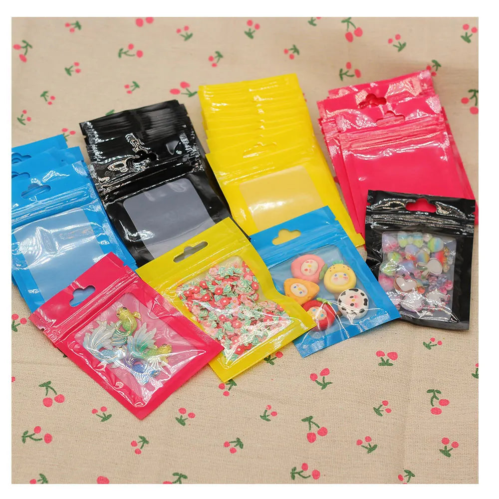 Plastic Bags Resealable Ziplock Bag Flat Pouches Package Fit Food Jewelry Storage Bag China Factory Supplier