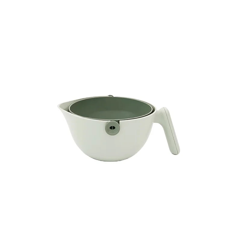Manufacturer Household Draining Basket with Handle Kitchen Double Drainage Basin Dishwashing Basket 1 Domestic