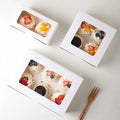 Wholesale Paperboard Cupcake Boxes 2 4 6 Holes Clear Window Matt Lamination Embossing for Muffin Cupcake Sushi Gift Packaging
