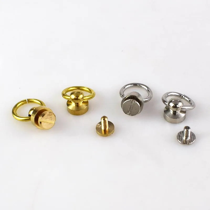 Meetee KY117 Brass Round Hook Connection Fashion Belt Ring Pacifier Nail Bag Accessories Monk Head Hook Buckle
