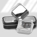 Wholesale Custom Mini Square Black Mint Tin Box with Large Clear Window Custom Print Tin Container for Candle Stickers