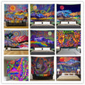 Custom Household Psychedelic Landscape Trippy Wall Hanging Tapestry High Digital Printing Backdrop Printed Wall Tapestry