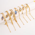 18K Gold Plated Devil Eyes Palm Bracelets Not Fading Stainless Steel Oil Dropping Evil Eyes Bracelet Jewelry Women