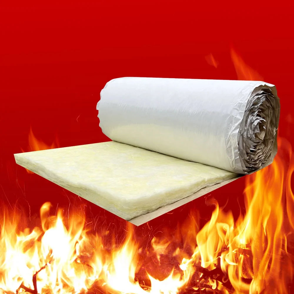 Cheap Light Weight Roofing Insulation 12kg Fiber Glass Wool Roll Rate Lana De Vidrio