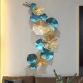 120X58cm Display Lobby Gold House Wrought Iron Interior Bedroom and Living Room Frame Art Hanging Flower Metal Home Wall Decor