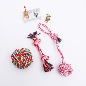 Eco-Friendly Sustainable Cotton and Nylon Multi-functional Pet Rope Chew Toy Dog Ball Gift for Medium/Large/Small Dogs