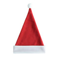 Custom Festive Santa Claus Fleece Hats with White Fur Pom Pom Trim for Christmas Party Decorations