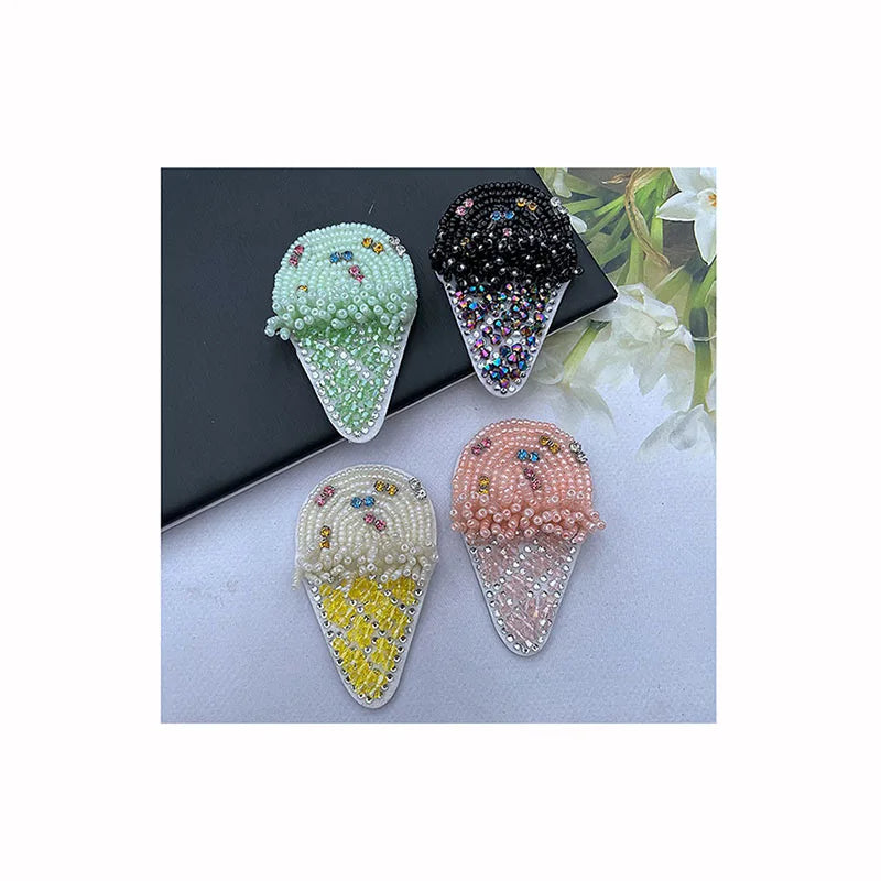 Hand-made Beaded Rhinestones Crystal Small Beads Sew-on Ice Patch DIY Accessories Shoes Jewelry Decoration Garment Patches