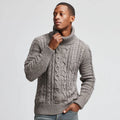 Men's Chunky Cable-Knit Turtleneck Sweater Thick Warm and Stylish Winter Pullover with Anti-Wrinkle and Breathable Features