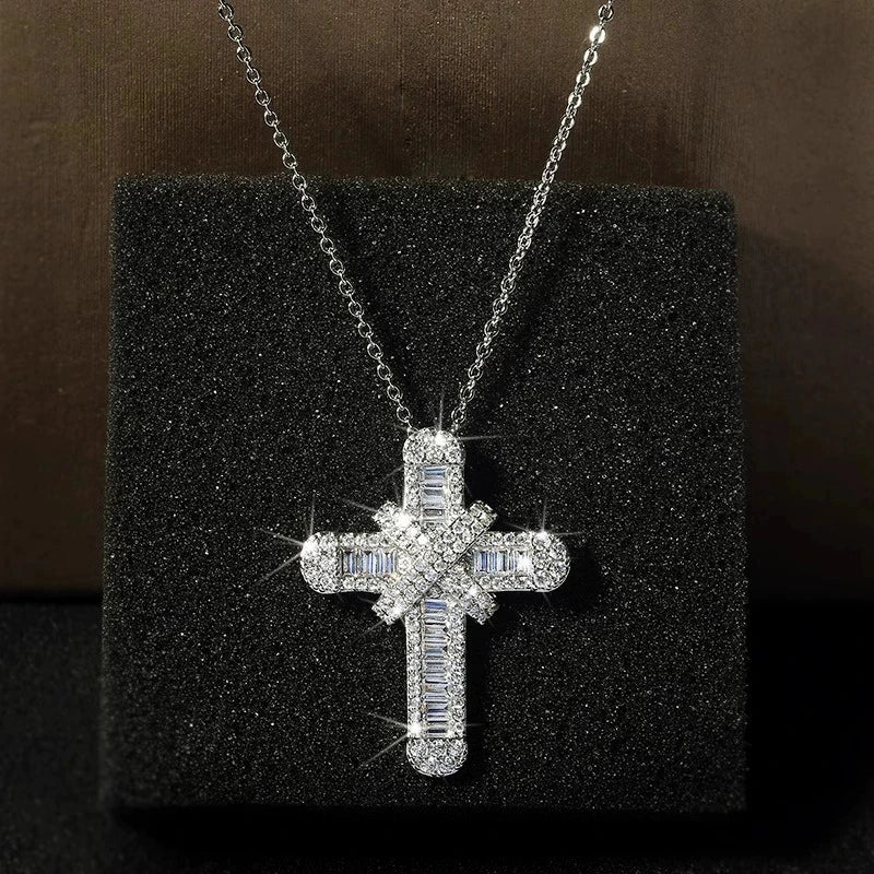 Fashion Zircon Jewelry Necklace Cross for Jewelry Shop Best Quantity Wholesale N210667